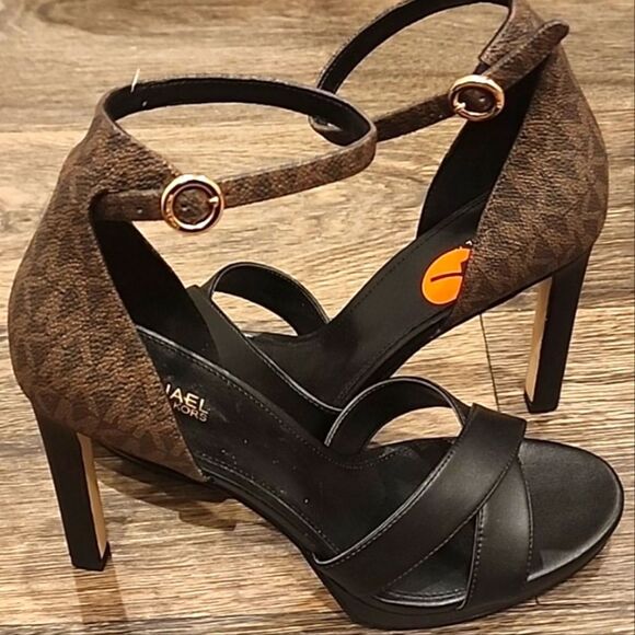 Michael Kors Alexia Logo Heeled Sandals - Picture 2 of 12